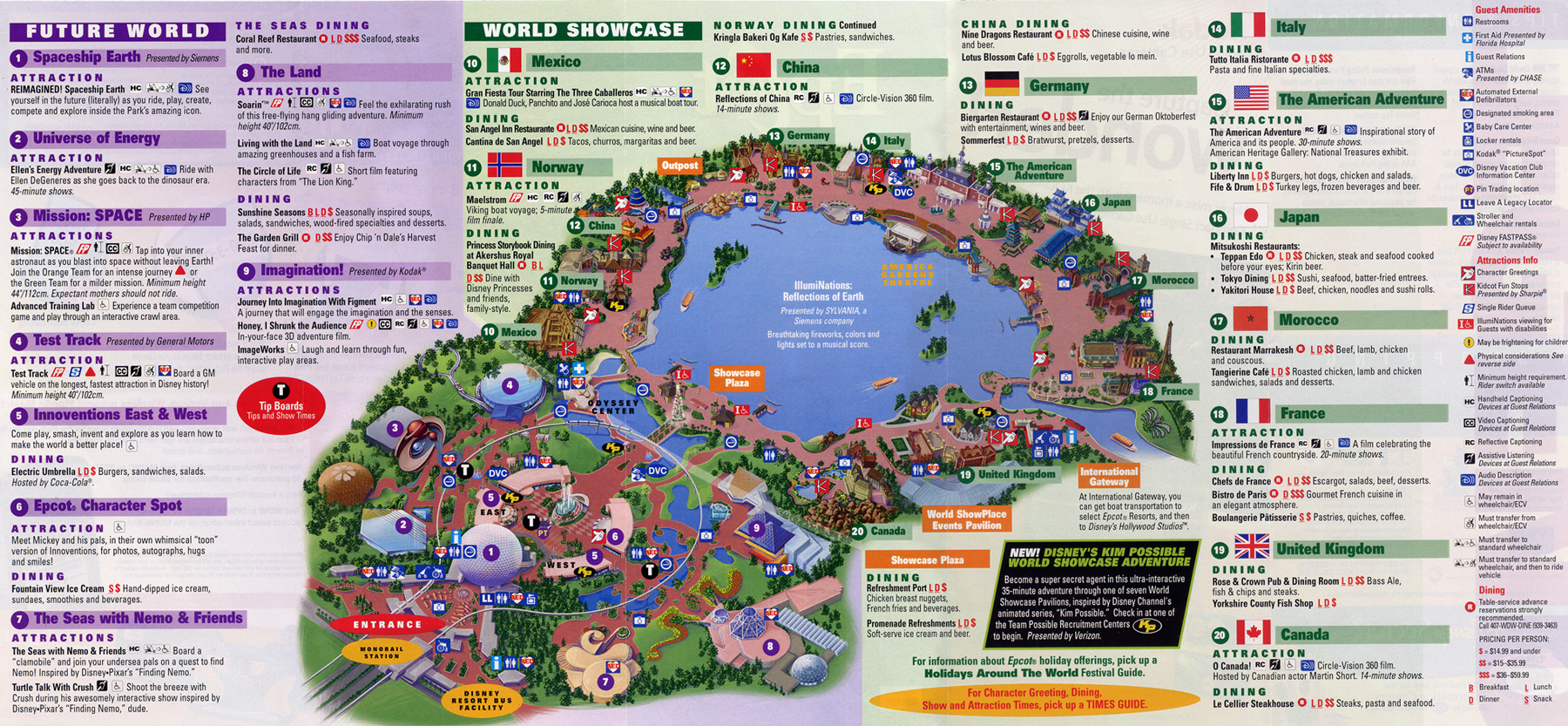 Epcot Map - Disney Secrets